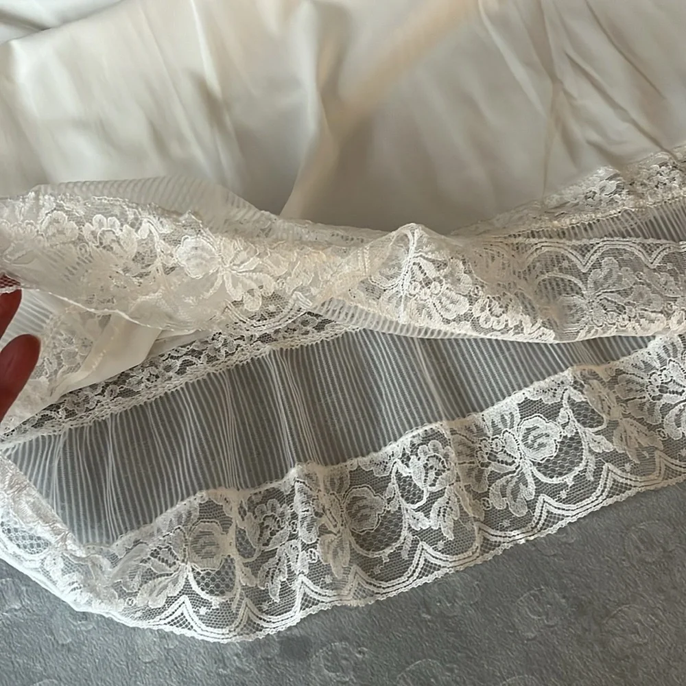 Vintage Betty Ray Chemise Full Slip‎ White Nylon Size S - Picture 7 of 14